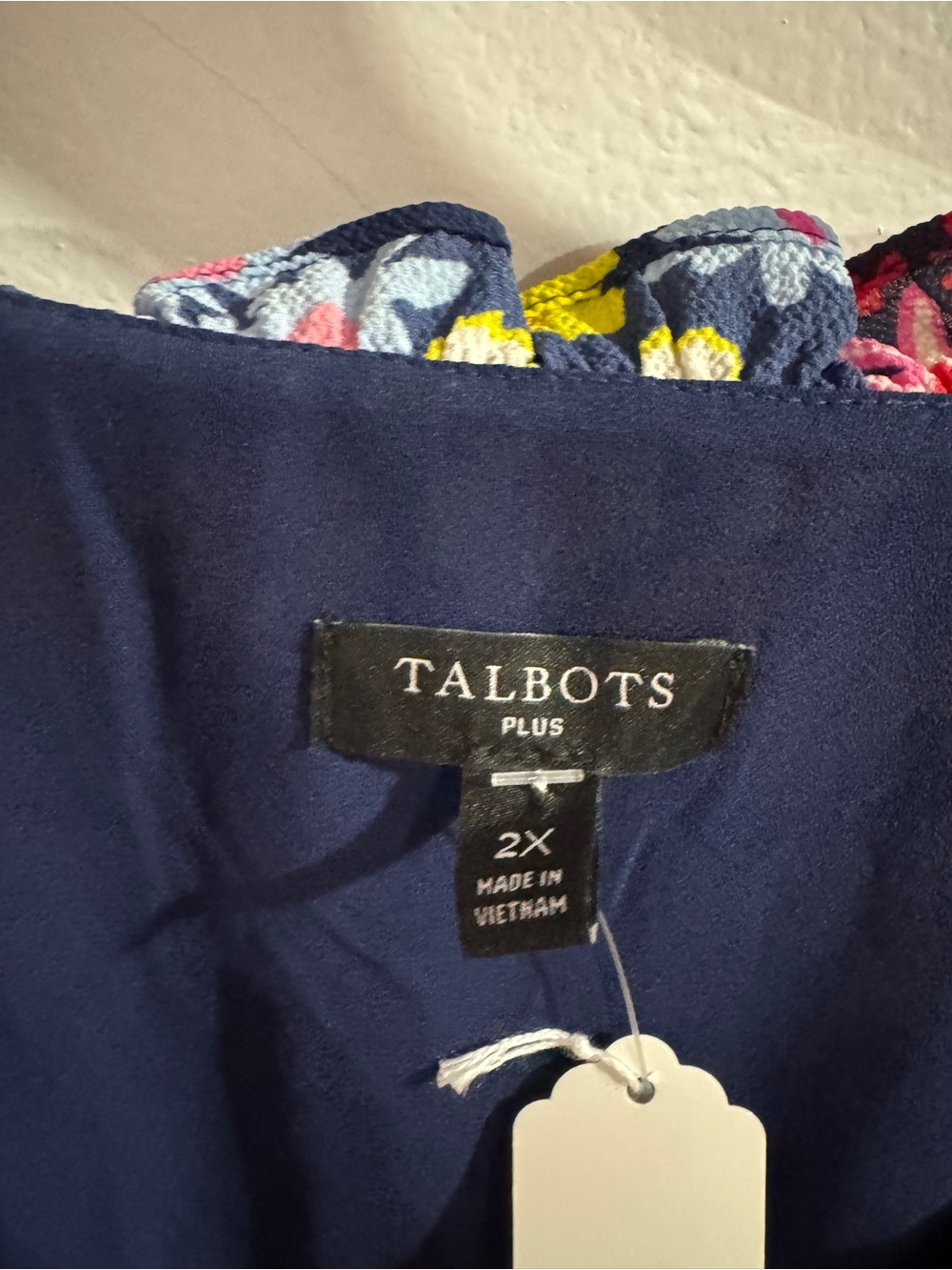 Talbots Floral V-Neck Tiered Dress - Picture 4 of 7